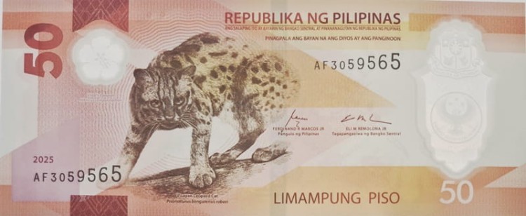 Filipiny banknot 50 pesos 2025 UNC awers