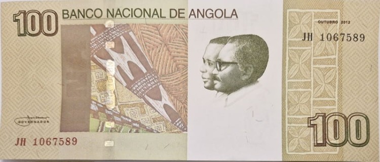 Angola banknot 100 kwanzas 2012 awers
