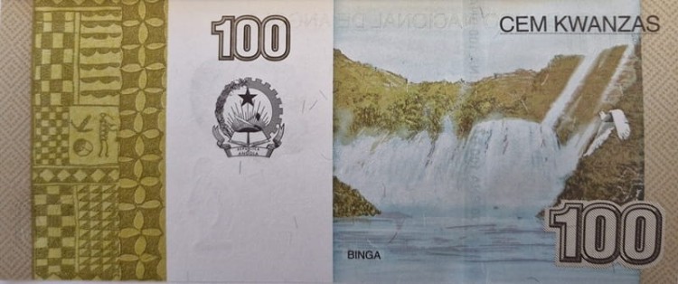 Angola banknot 100 kwanzas 2012 rewers