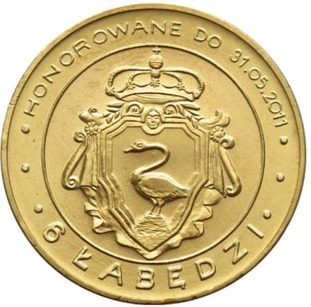 Moneta zastępcza 6 Łabędzi Kępno 2011 awers