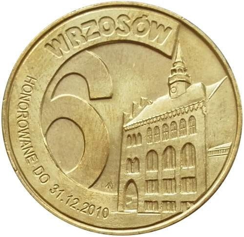 Moneta zastępcza 6 wrzosów Września 2010 awers