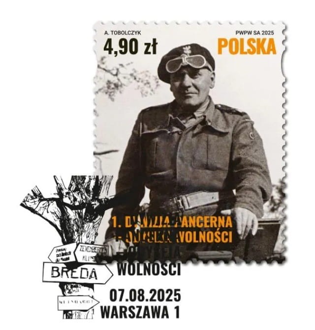 Koperta FDC 1 Dywizja pancerna Odyseja Wolności 2025 2371 stempel