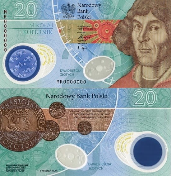 Banknot 20 zł Mikołaj Kopernik 2023