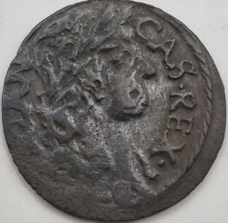 Moneta historyczna Szeląg koronny boratynka 1661