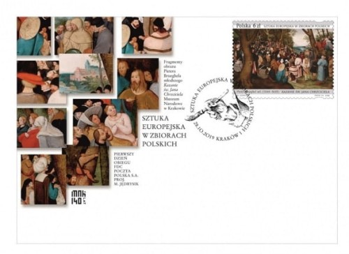 Koperta FDC Sztuka europejska w zbiorach Polskich 2019 r.