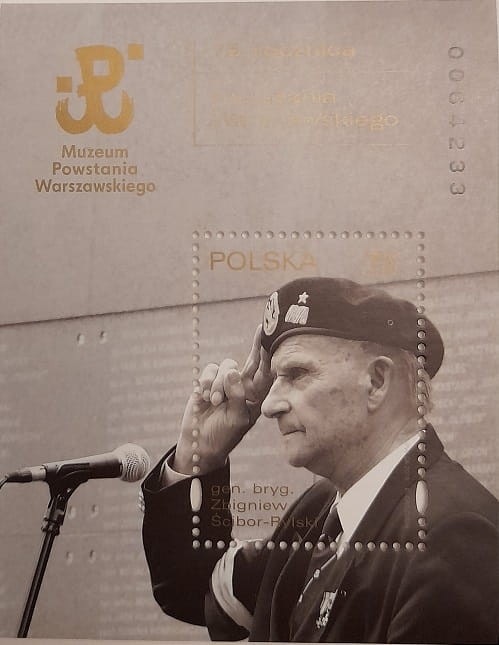 Znaczek 75. rocznica Powstania Warszawskiego Blok 2019 r.