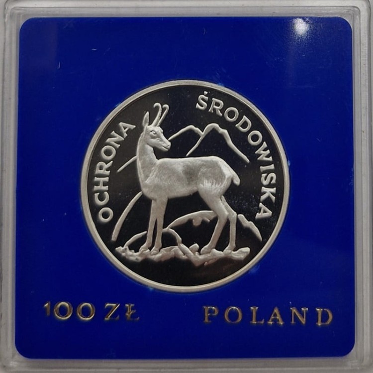 Moneta 100 zł 1979 Ochrona środowiska rewers