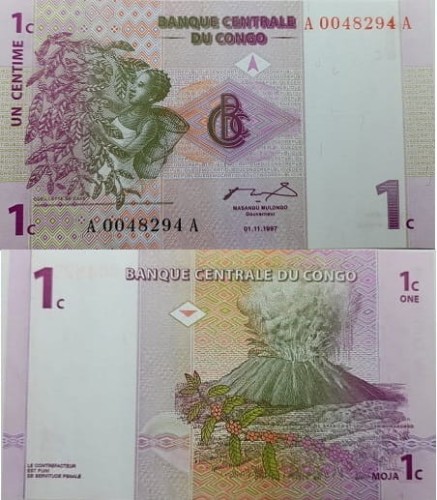 Kongo Banknot 1 Centym 1997