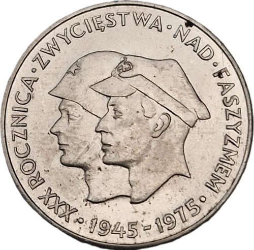 Moneta 200 zł XXX rocznica zwycięstwa nad faszyzmem 1975 rewers