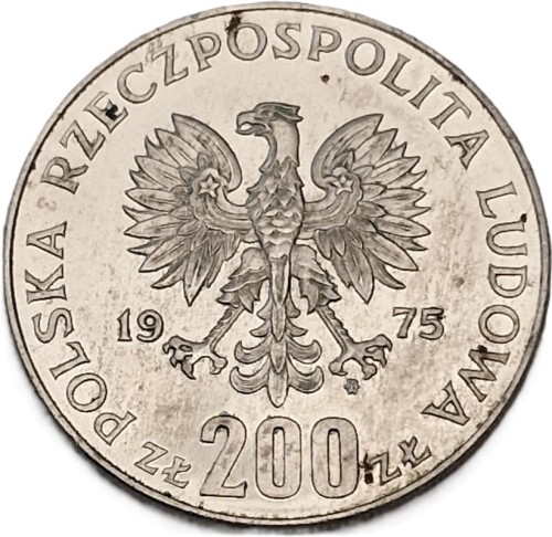 Moneta 200 zł XXX rocznica zwycięstwa nad faszyzmem 1975 awers