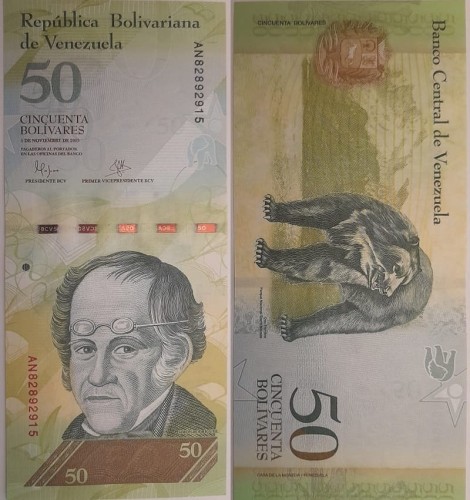 Wenezuela Banknot 50 Bolivares 2015