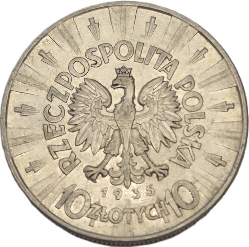 Moneta 10 złotych 1935 Józef Piłsudski awers