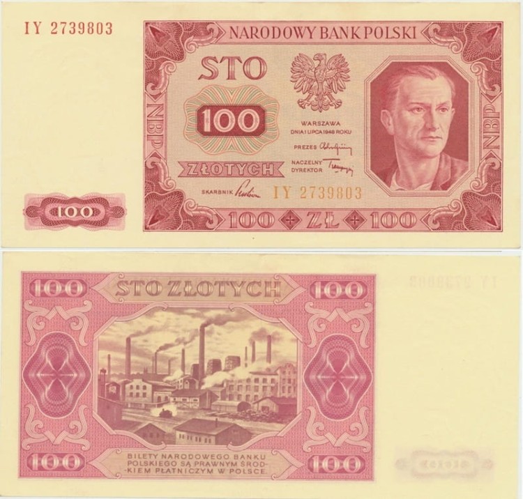 Banknot 100 złotych 1948
