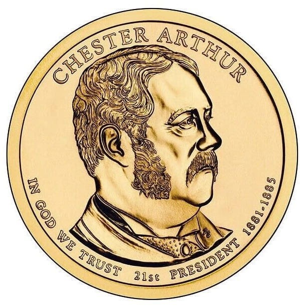 Moneta 1 dolar 2012 Chester Arthur rewers