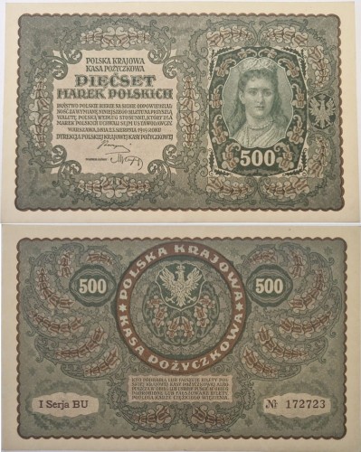 Banknot 500 marek 1919