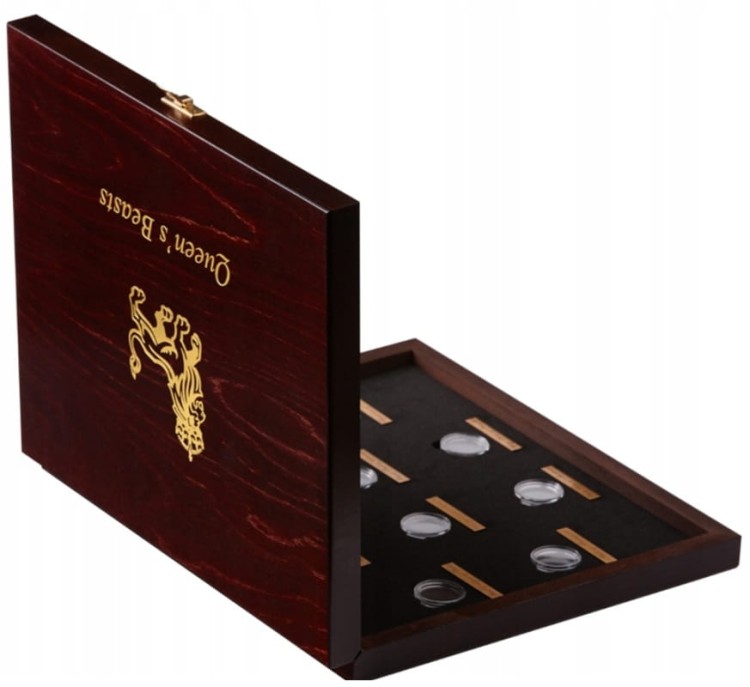 Kaseta na monety Bestie Królowej 1 oz środek