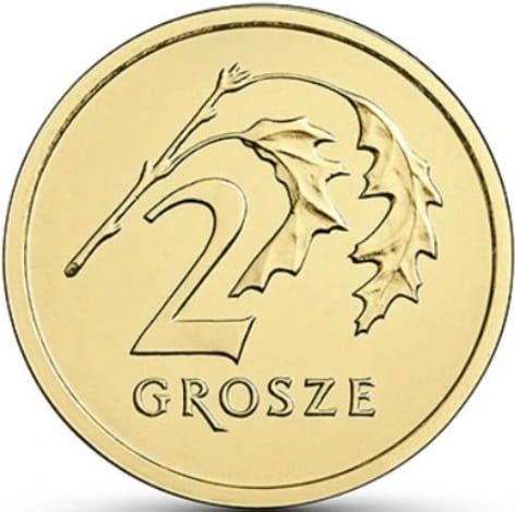 Moneta 2 grosze 2023 mennicza
