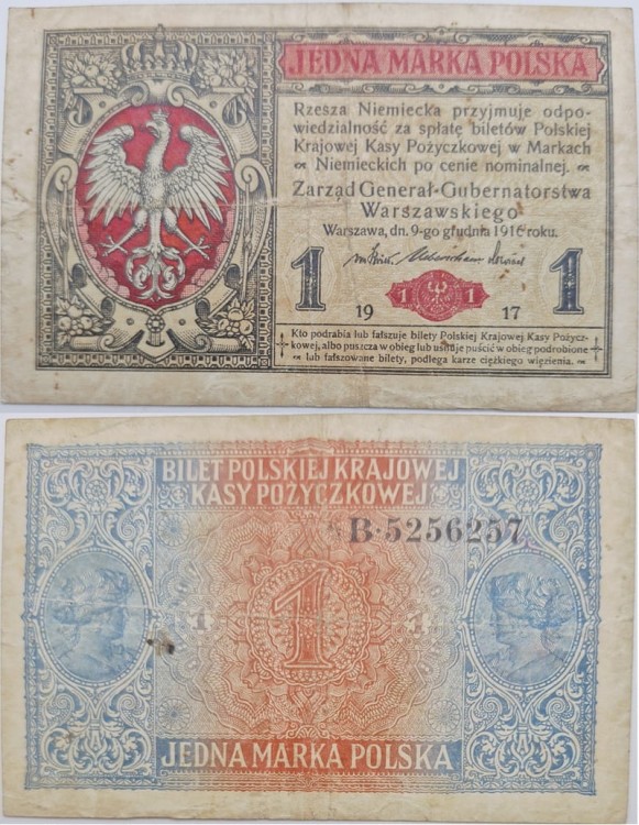 1 marka polska 1916 generał