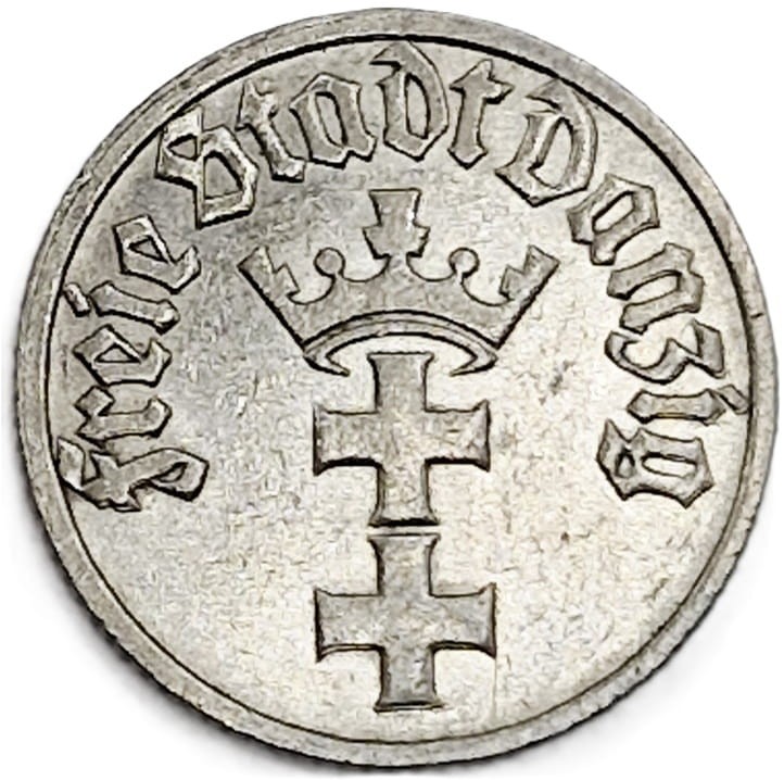 Moneta 1/2 guldena 1932  Wolne Miasto Gdańsk rewers