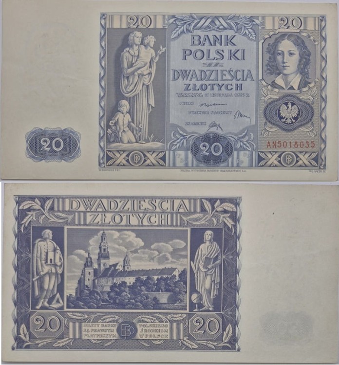 Banknot 20 zł 1936
