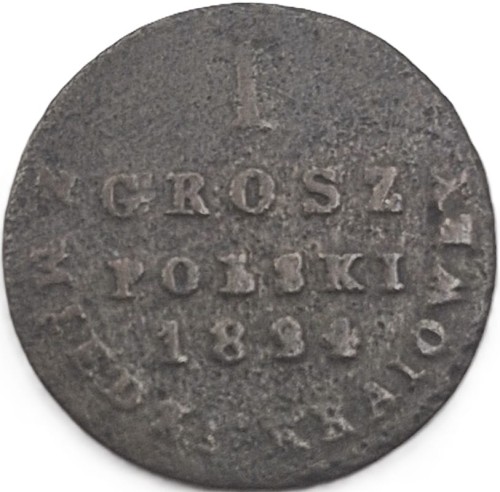 Moneta 1 grosze 1824 awers
