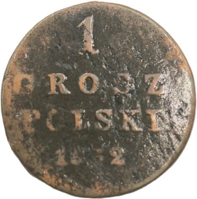 Moneta 1 grosz polski 1832 rewers