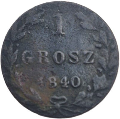 Moneta 1 grosz 1840 rewers