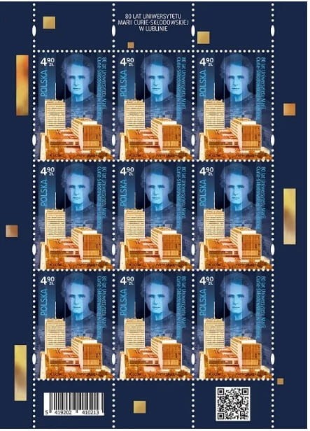 Arkusz 80 lat Uniwersytetu w Lublinie znaczki 5419