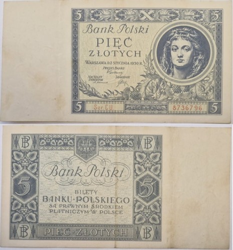Banknot 5 złotych 1930