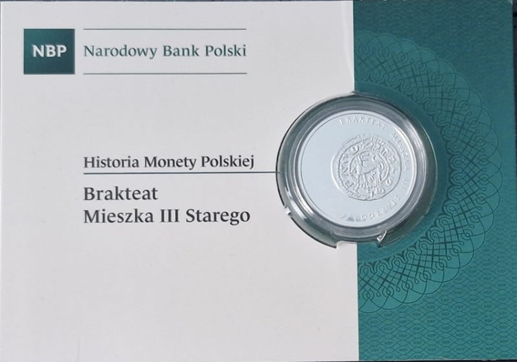 Moneta 10 zł Brakteat Mieszka III 2014 rewers