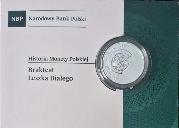 Moneta 10 zł Brakteat Leszka Białego 2014 rewers