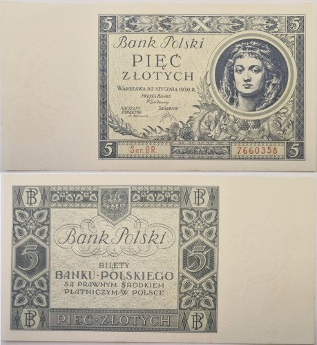 Banknot 5 złotych 1930