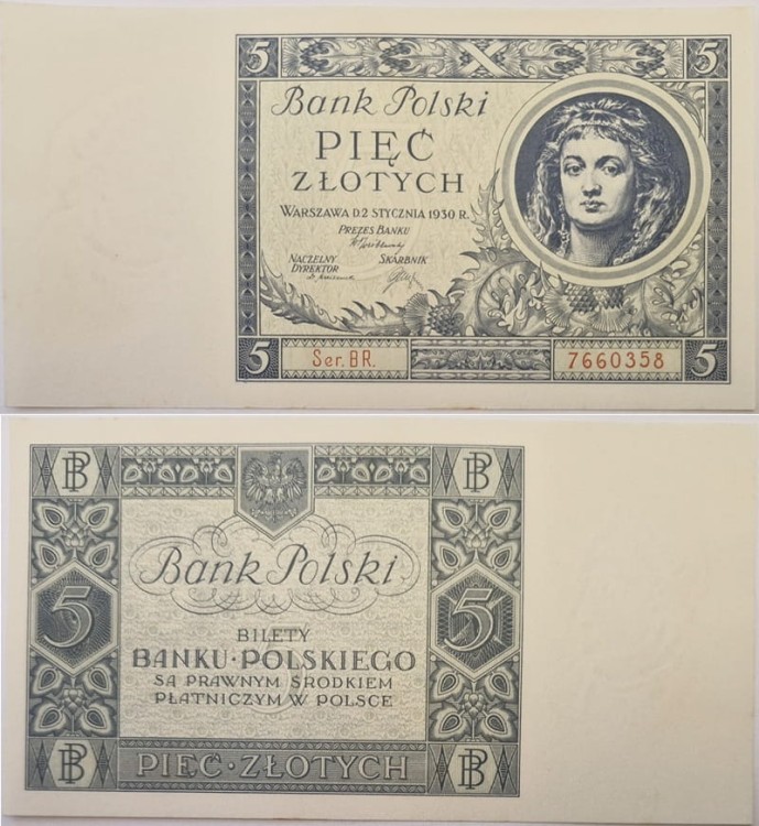 Banknot 5 złotych 1930