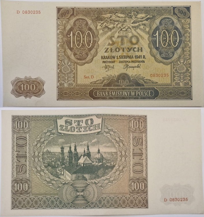 Banknot 100 zł 1940