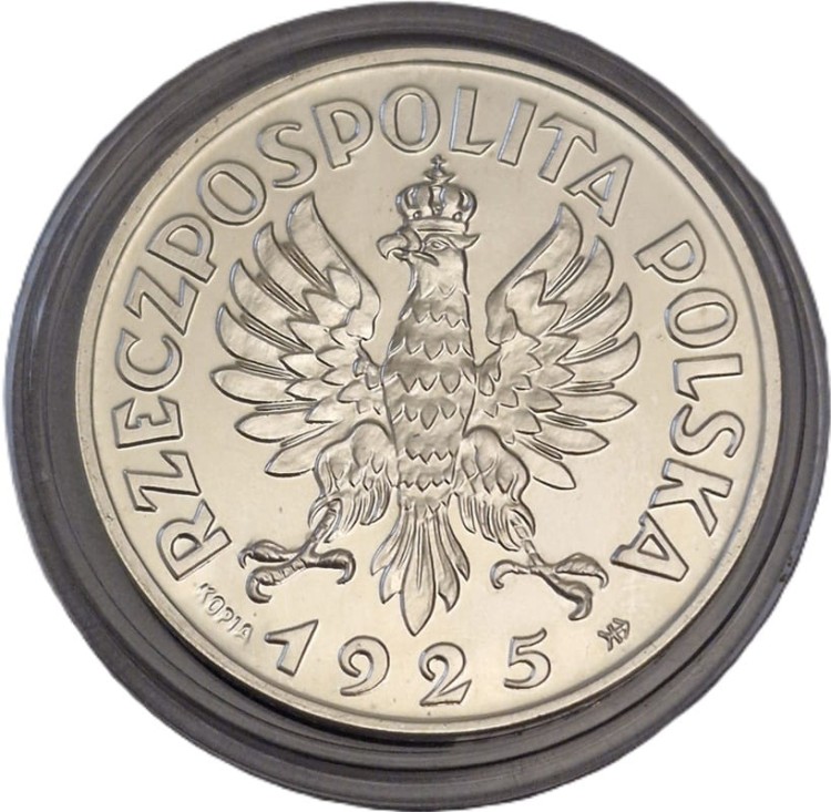Moneta 5 złotych 1825 Konstytucja KOPIA srebro Ag 925 awers