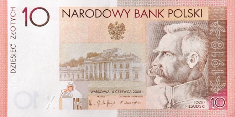 Banknot 10 zł 90 rocznica Odzyskania Niepodległości 2008 r  awers