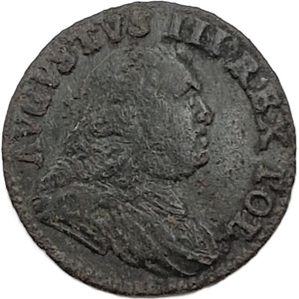 Moneta szeląg 1751 August III Sas awers