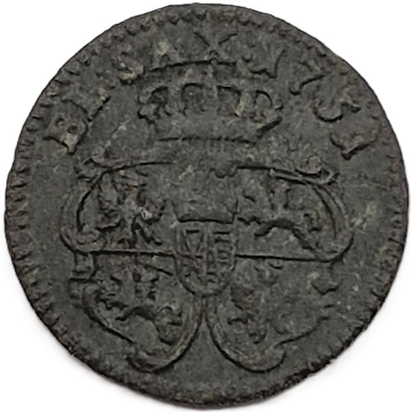 Moneta szeląg 1751 August III Sas rewers