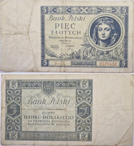 Banknot 5 złotych 1930