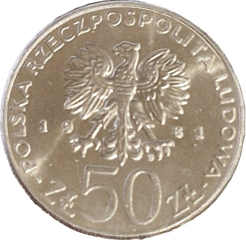 Moneta 50 zł Władysław I Herman 1981 awers