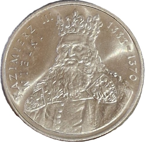 Moneta 100 zł Kazimierz Wielki 1987 rewers