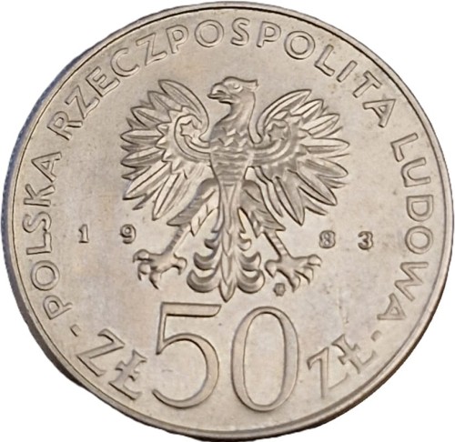 Moneta 50 zł Jan III Sobieski 1983 awers