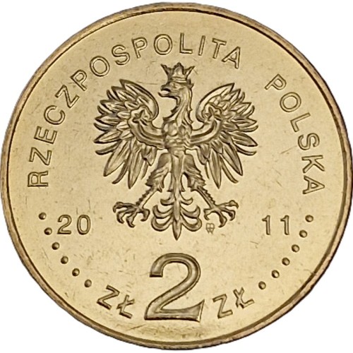 Moneta okolicznościowa 2 zł Smoleńsk Pamięci Ofiar 2011 awers