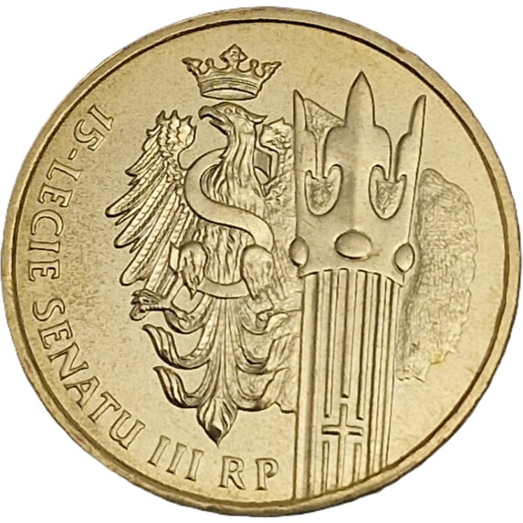Moneta okolicznościowa 2 zł 15-lecie Senatu RP 2004 rewers