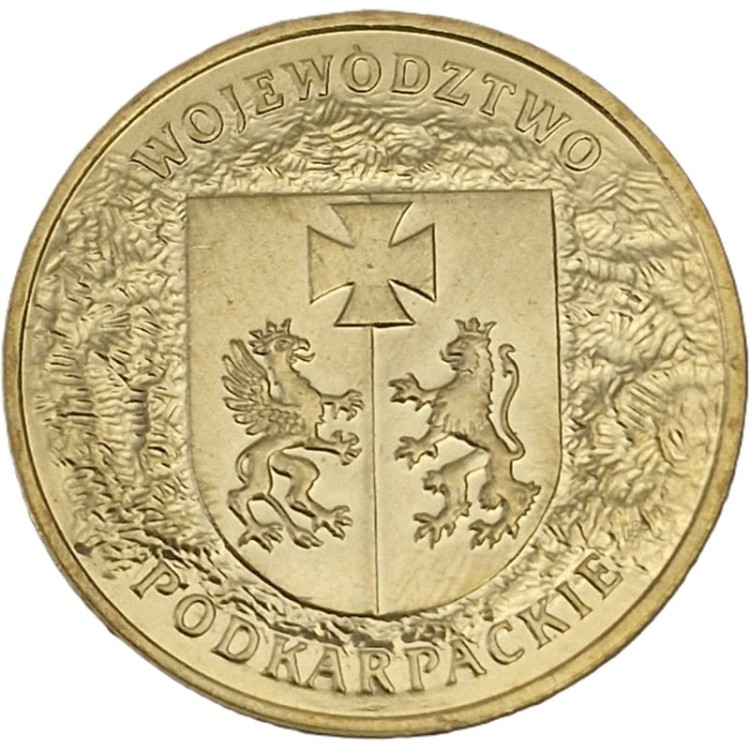 Moneta 2 zł Województwo Podkarpackie 2004 rewers