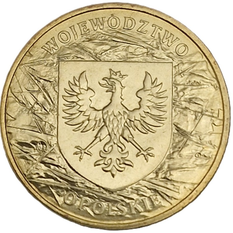 Moneta okolicznościowa 2 zł Województwo Opolskie 2004 rewers