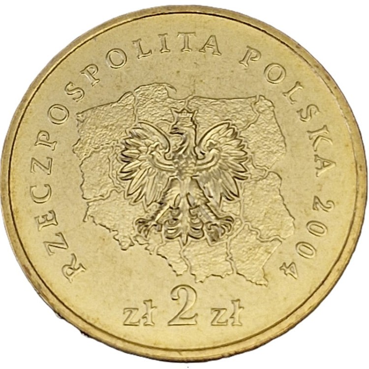 Moneta okolicznościowa 2 zł Województwo Opolskie 2004 awers