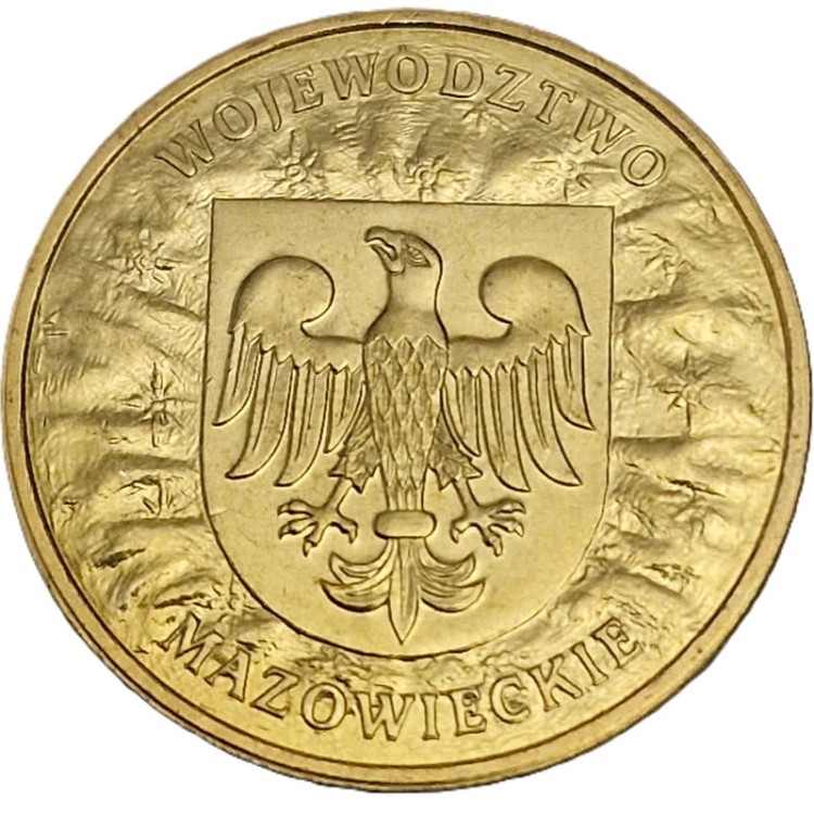 Moneta 2 zł Województwo Mazowieckie 2004 rewers