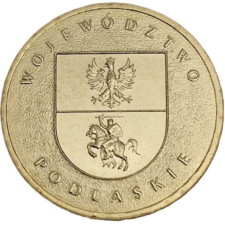 Moneta okolicznościowa 2 zł Województwo Podlaskie 2004 rewers