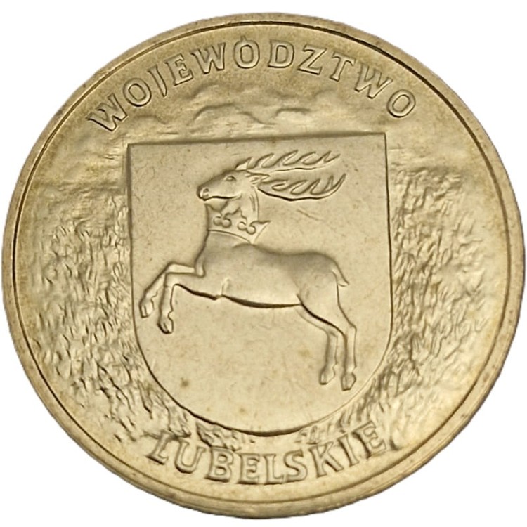 Moneta okolicznościowa 2 zł Województwo Lubelskie 2004 rewers